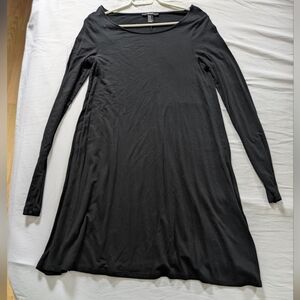Forever 21 Black Long Sleeve Mini Dress